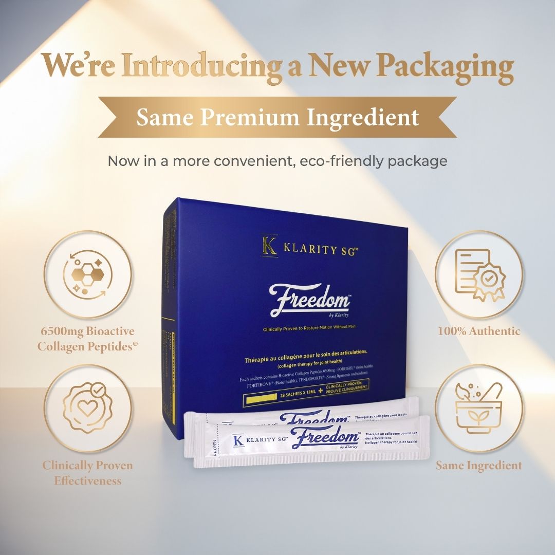 Freedom by KlaritySG™ - New customers promo (Healthy and stronger Joints, Bones, Tendons / Ligaments.)