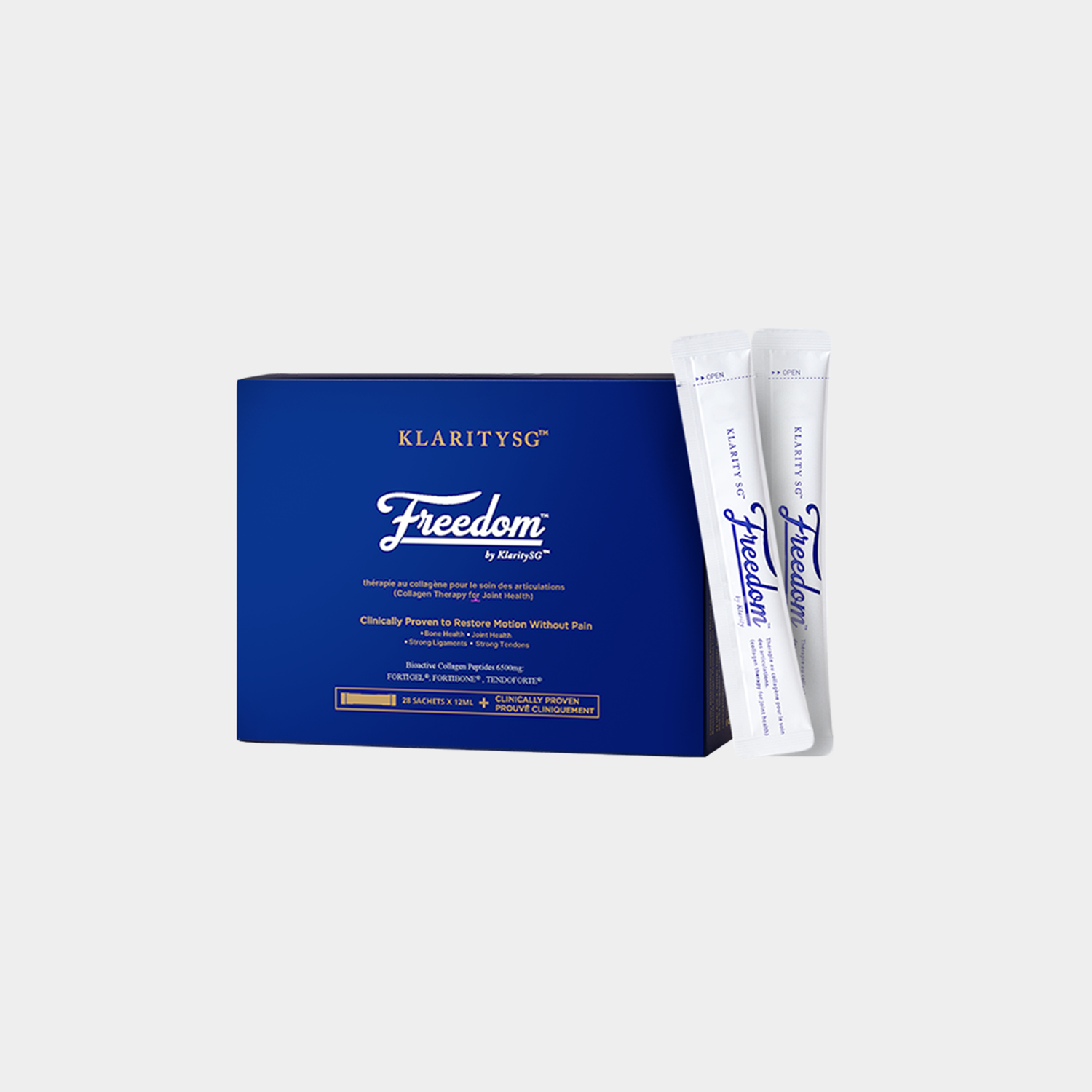 Freedom by KlaritySG™ │ Medical Grade Bioactive Collagen Peptides® to heal Joint pain