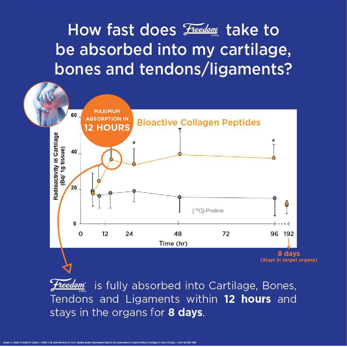 Freedom by KlaritySG™ (MY)- Medical Grade Bioactive Collagen Peptides to heal Joint pain