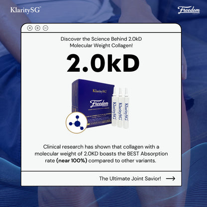 Freedom by KlaritySG™ (HK)- Medical Grade Bioactive Collagen Peptides to heal Joint pain