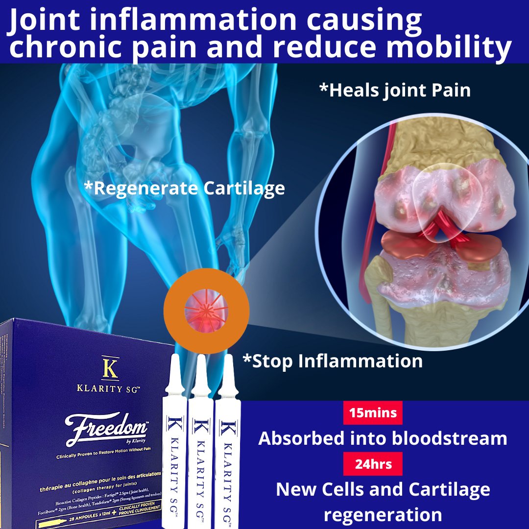 Freedom by KlaritySG™ - New customers promo (Healthy and stronger Joints, Bones, Tendons / Ligaments.)