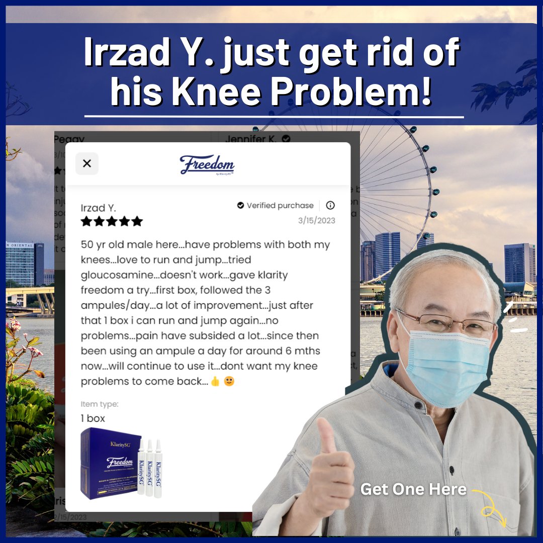 Freedom by KlaritySG™ - New customers promo (Healthy and stronger Joints, Bones, Tendons / Ligaments.)