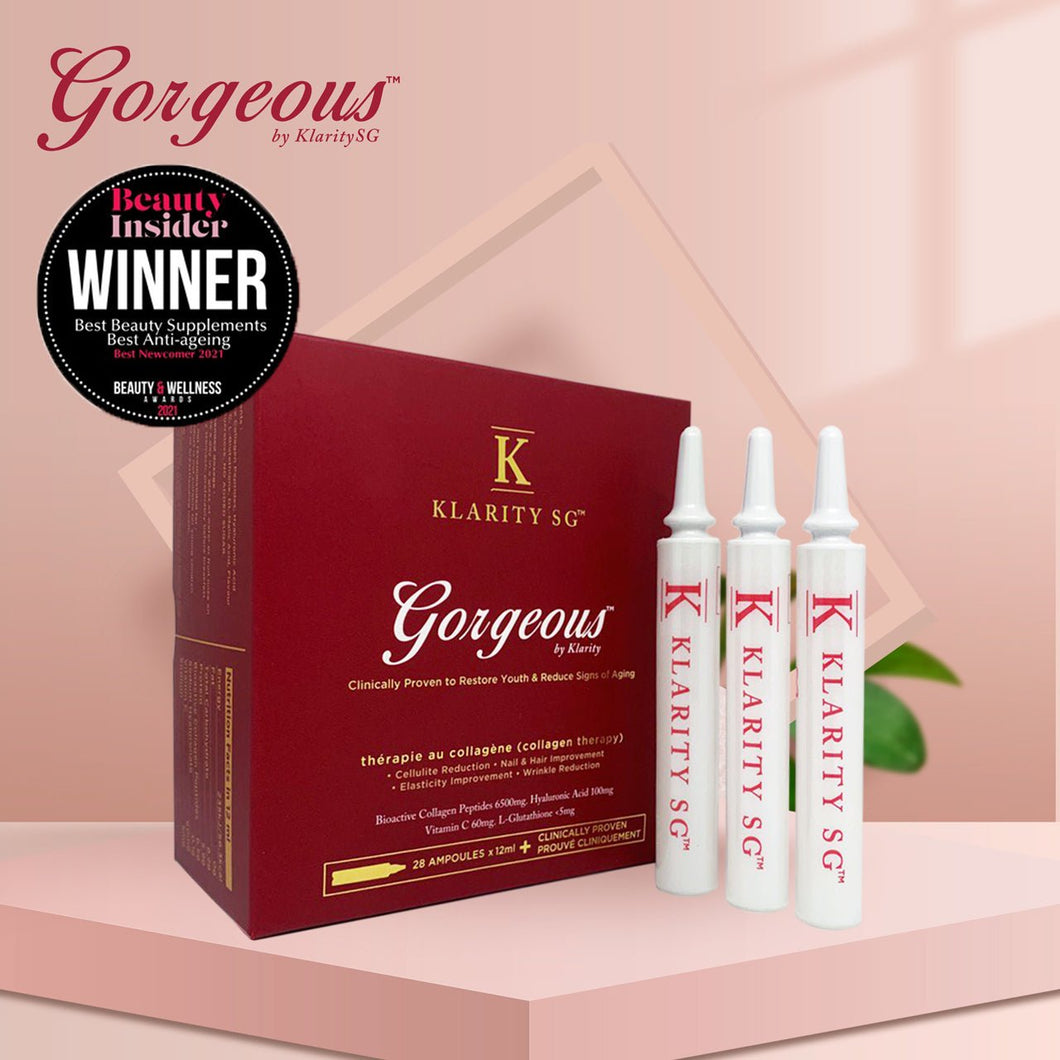 Gorgeous by KlaritySG™ (MY) - Medical Grade Bioactive Collagen Peptides to reverse ageing