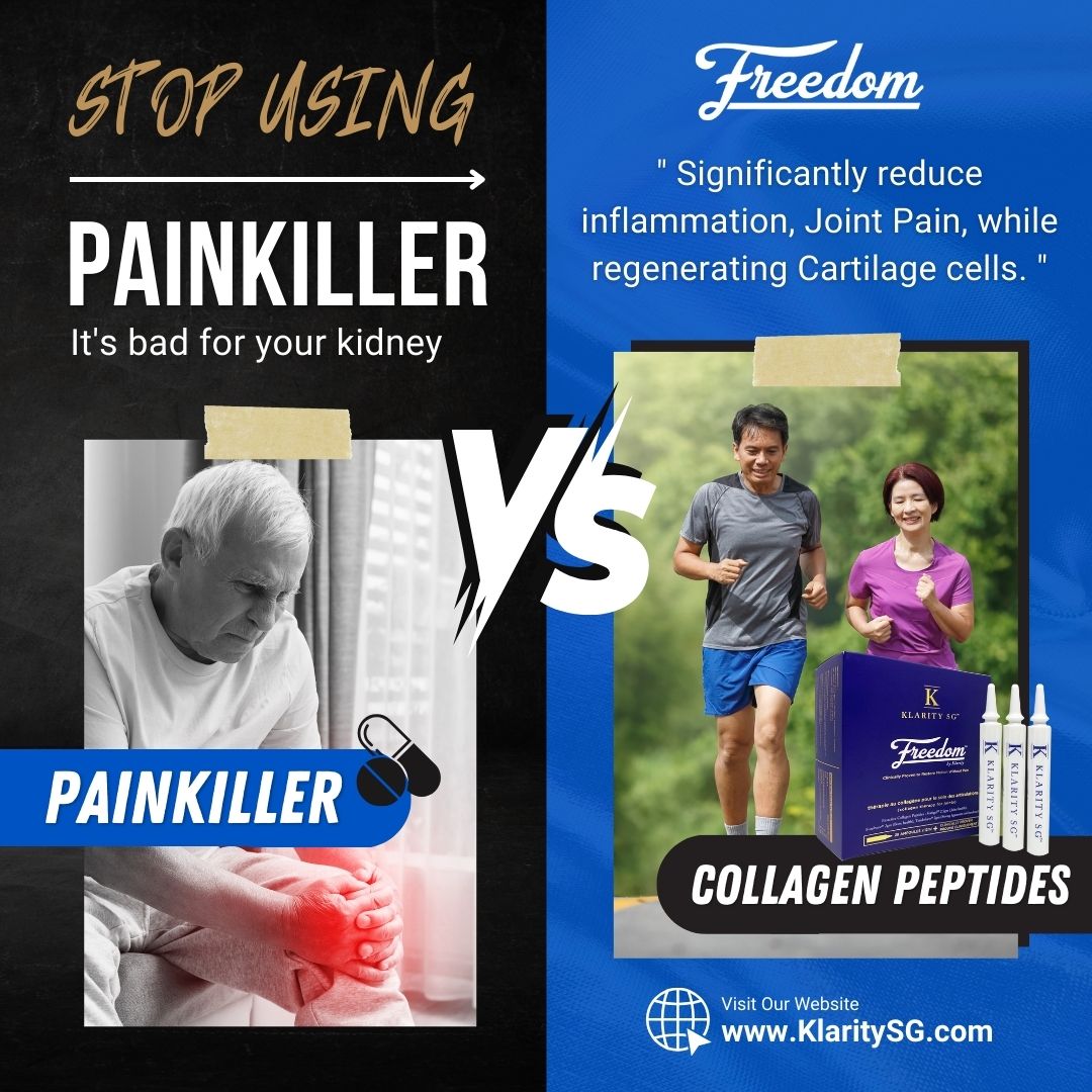 Freedom by KlaritySG™ (MY)- Medical Grade Bioactive Collagen Peptides to heal Joint pain