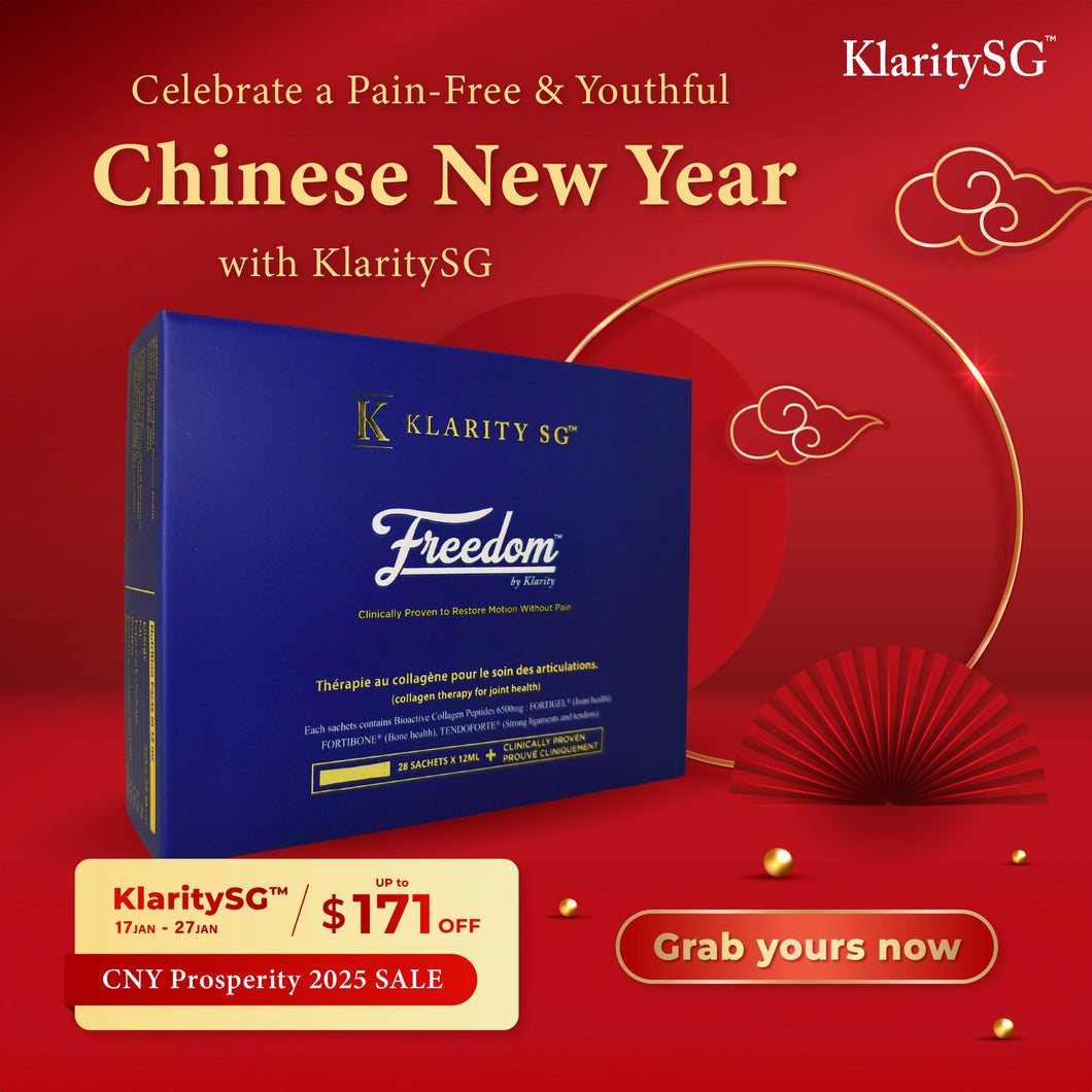 Freedom by KlaritySG™  - Medical Grade Bioactive Collagen Peptides® to heal Joint pain