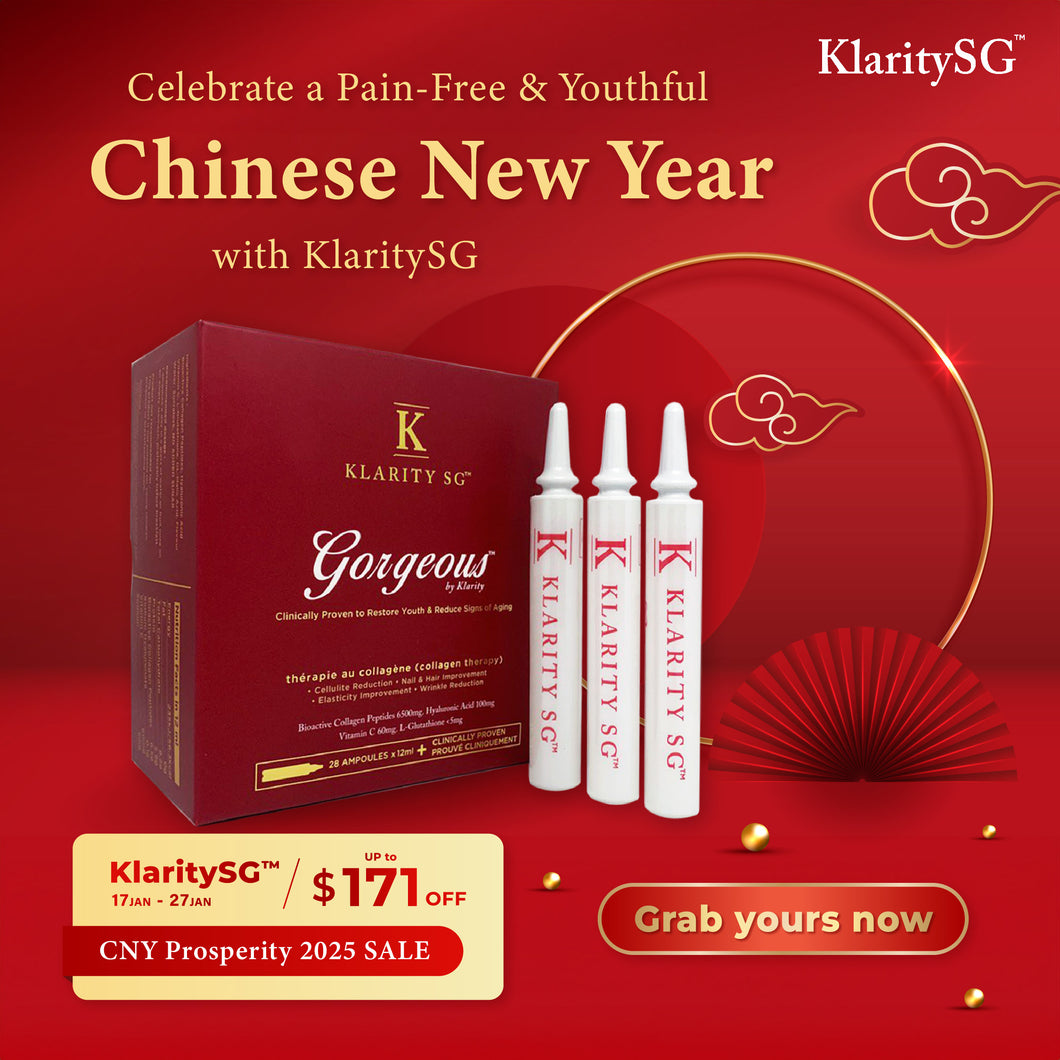 Gorgeous by KlaritySG™ - Medical Grade Bioactive Collagen Peptides® to reverse ageing