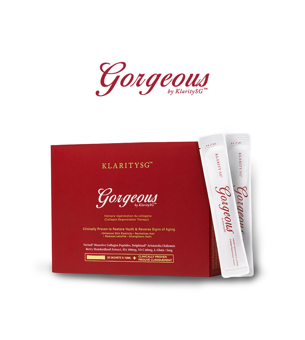Gorgeous by KlaritySG™ - Medical Grade Bioactive Collagen Peptides® to reverse ageing