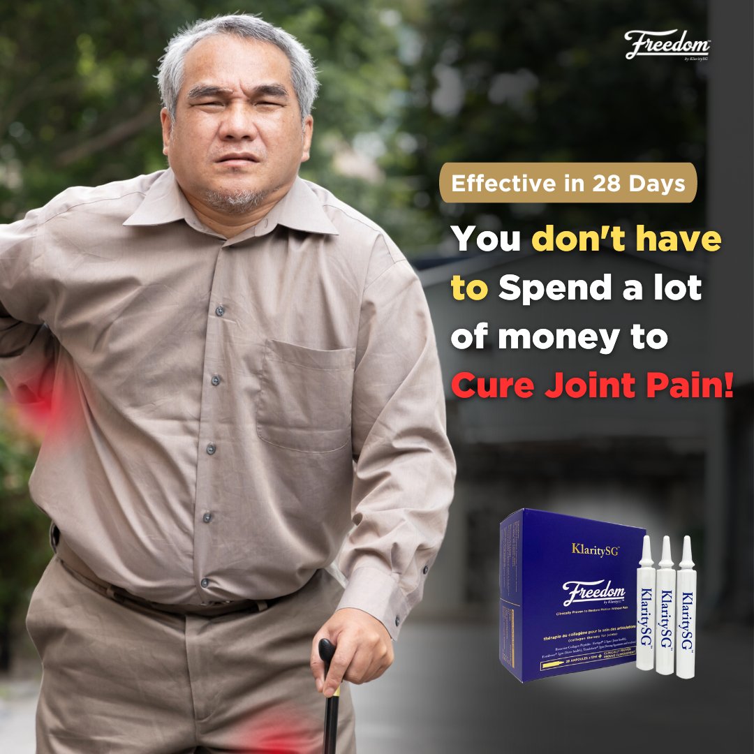 Freedom by KlaritySG™ - New customers promo (Healthy and stronger Joints, Bones, Tendons / Ligaments.)