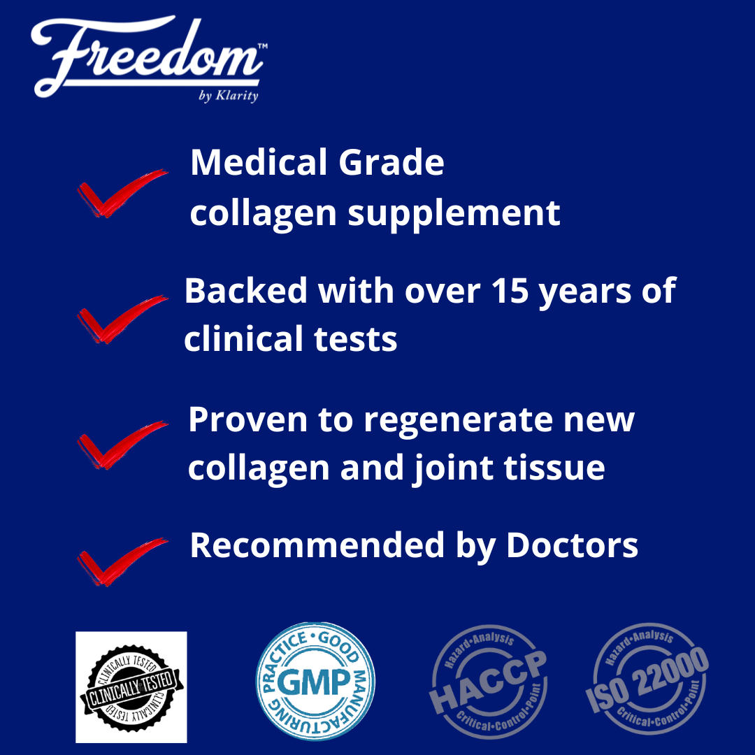 Freedom by KlaritySG™  - Medical Grade Bioactive Collagen Peptides to heal Joint pain